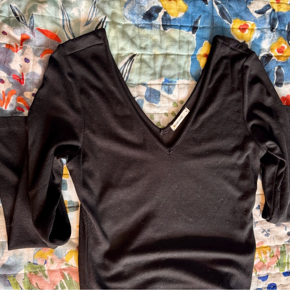 Marine Layer Classic Black Long Sleeve Dress - Picture 3 of 3